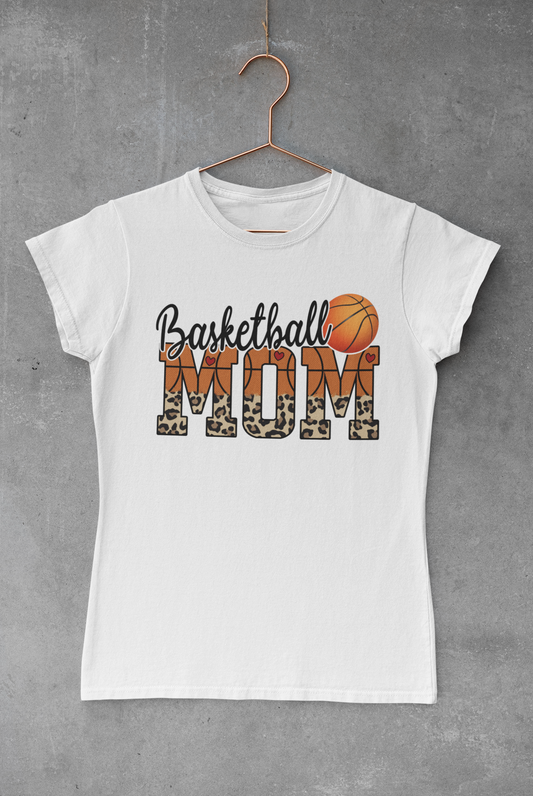 Basketball Mom Leopard Print Transfer