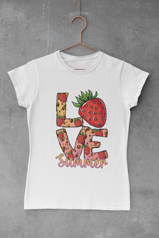 Love Summer Strawberry Transfer
