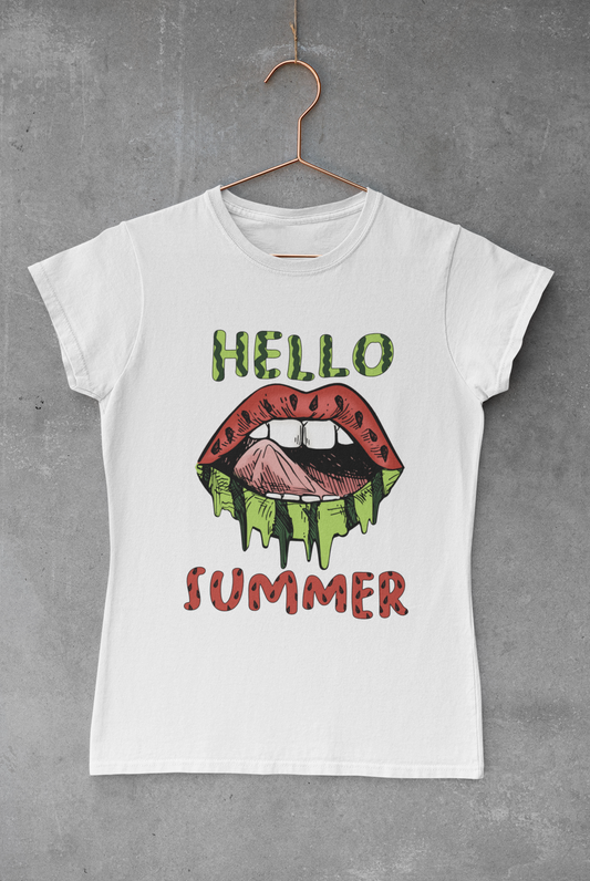 Hello Summer Lips Transfer