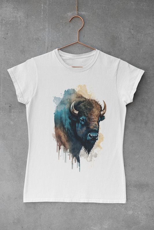 Buffalo Watercolor Transfer