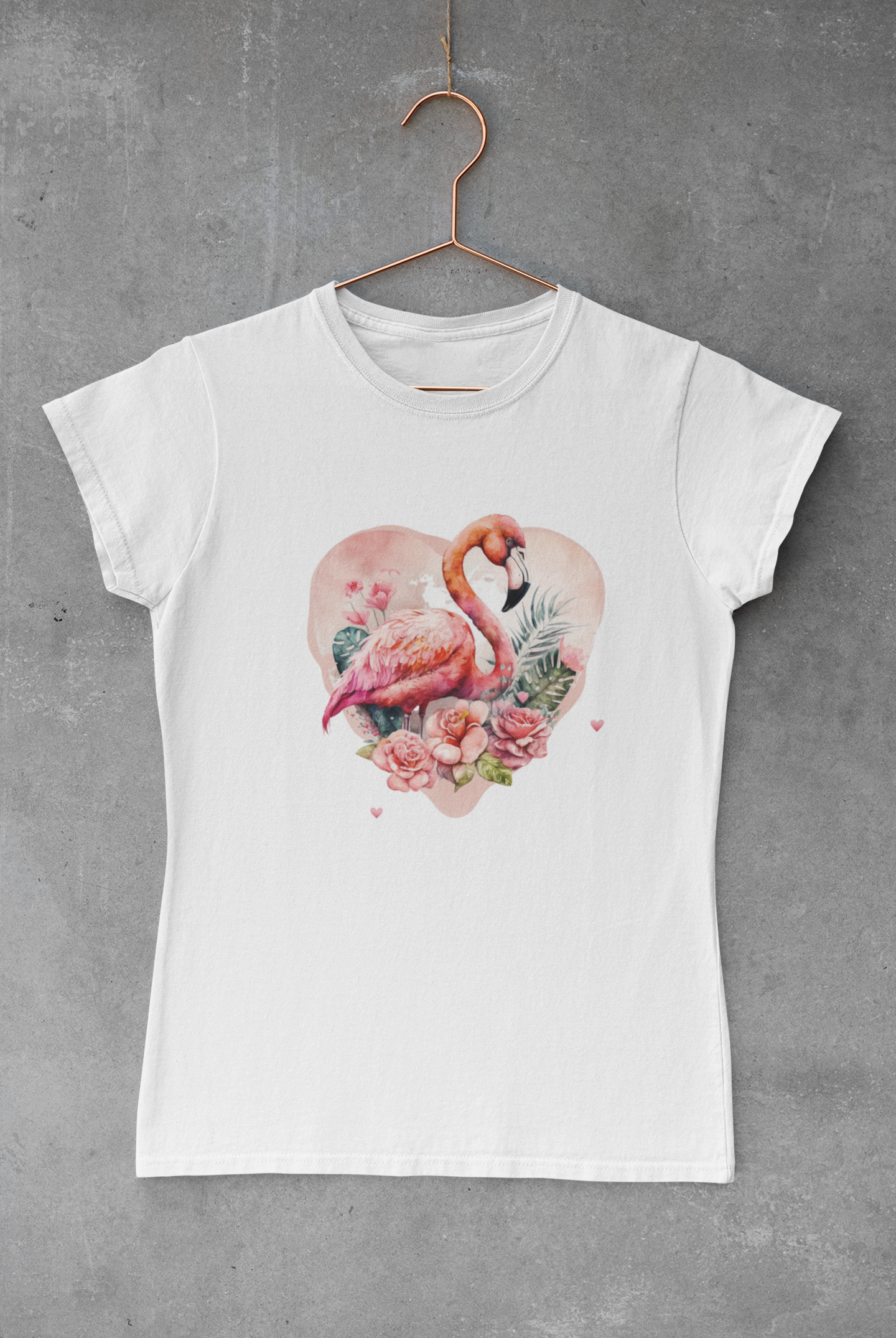 Flamingo Heart Transfer