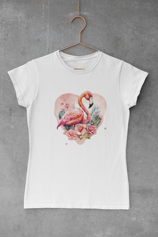 Flamingo Heart Transfer