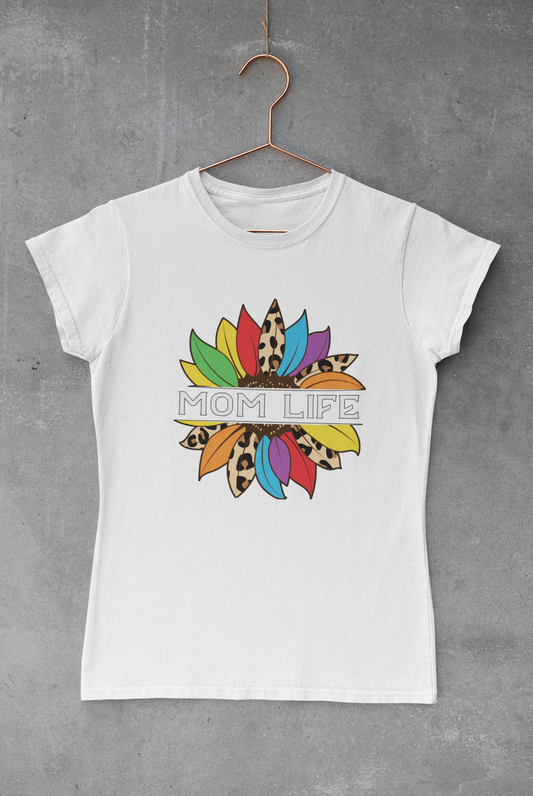 Mom Life Split Flower Transfer
