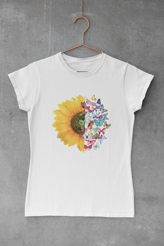 Butterfly Sunflower Transfer