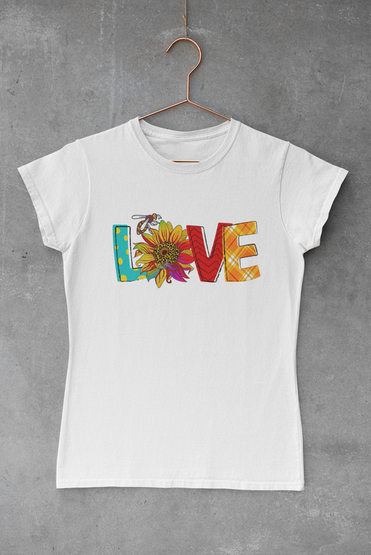 Love Bee Sunflower Transfer