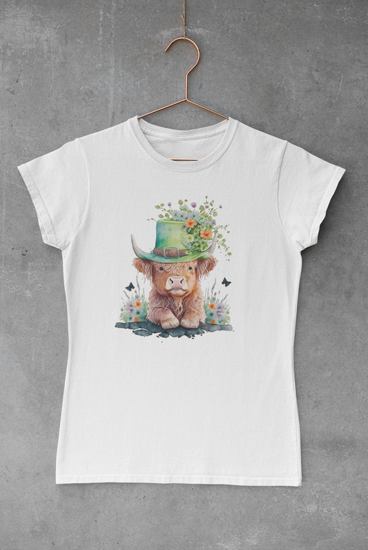 Highland Cow St. Patty Transfer