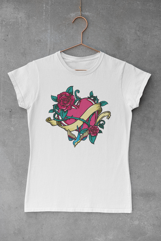 Heart Rose Sublimation Transfer