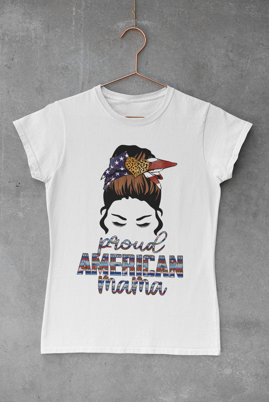 Proud American Mama Sublimation Transfer