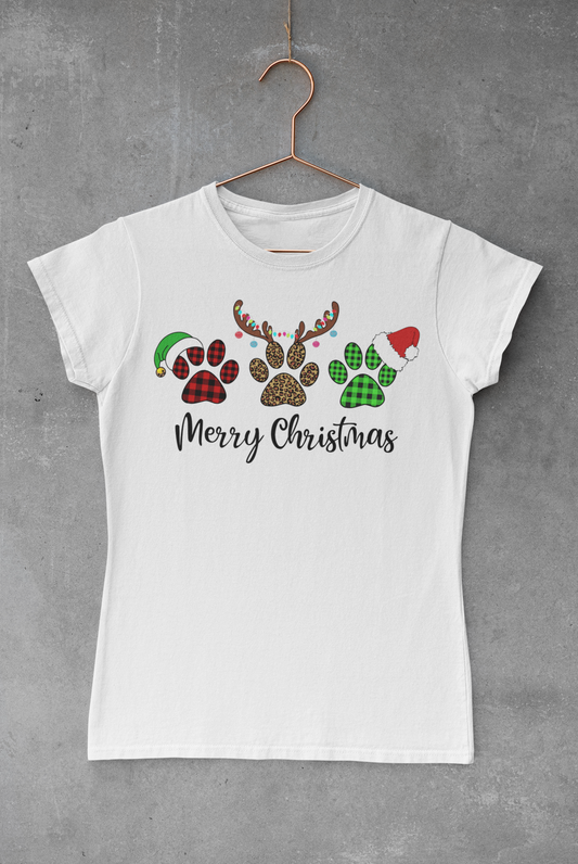 Merry Christmas Paws Transfer