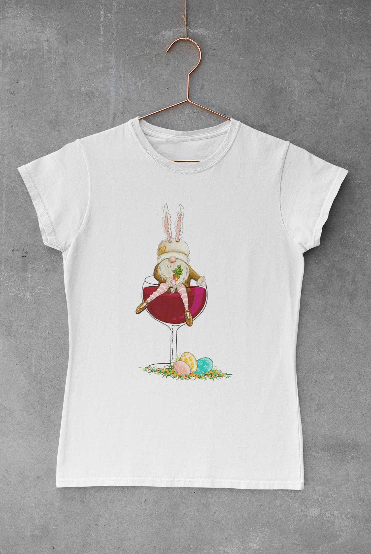 Easter Bunny Gnome Wine Glass Transfer