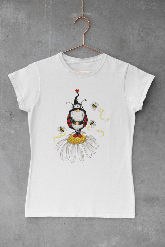 Gnome Ladybug Bees Transfer
