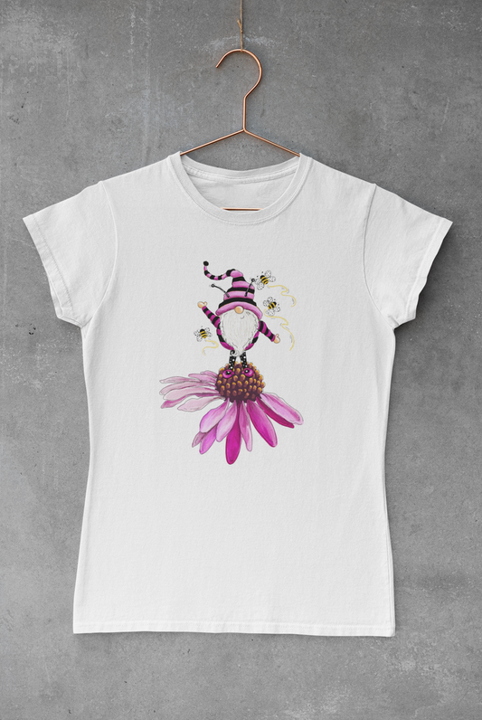 Gnome Pink Bees Transfer