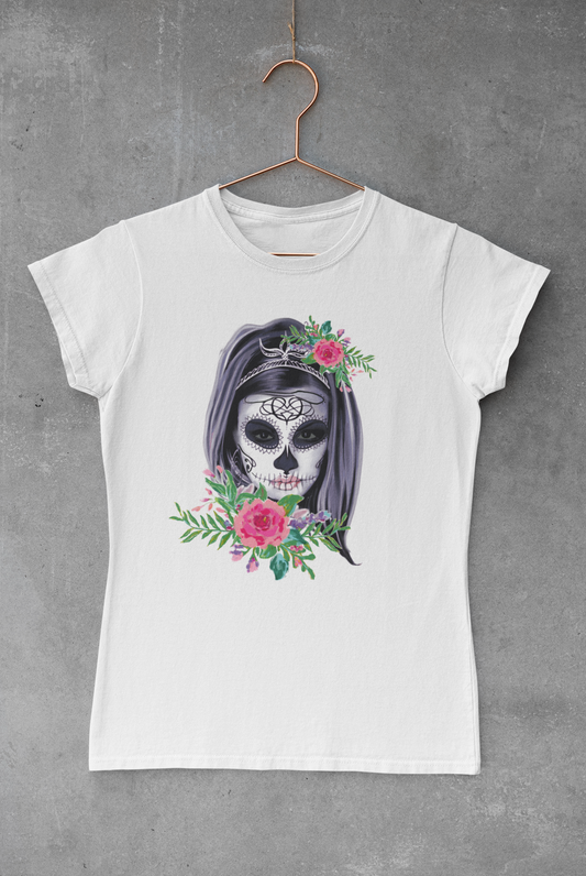 Sugar Skull Roses  Transfer