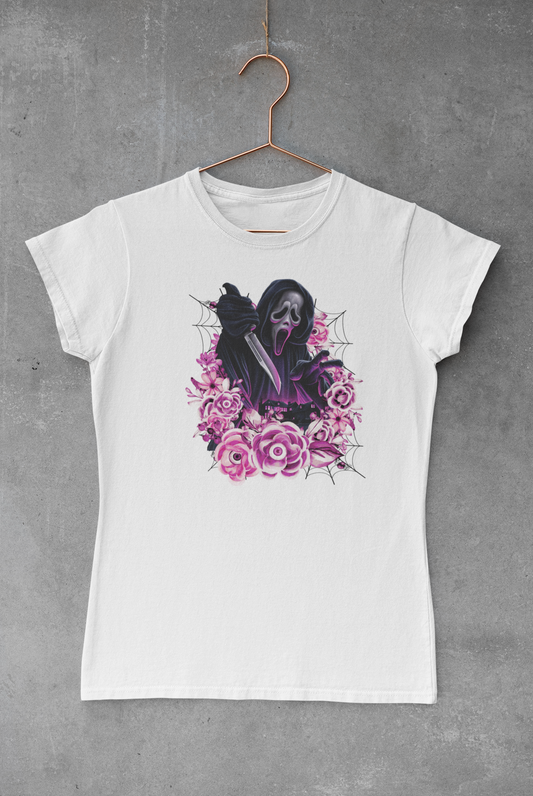 Ghostface Pink Floral Transfer
