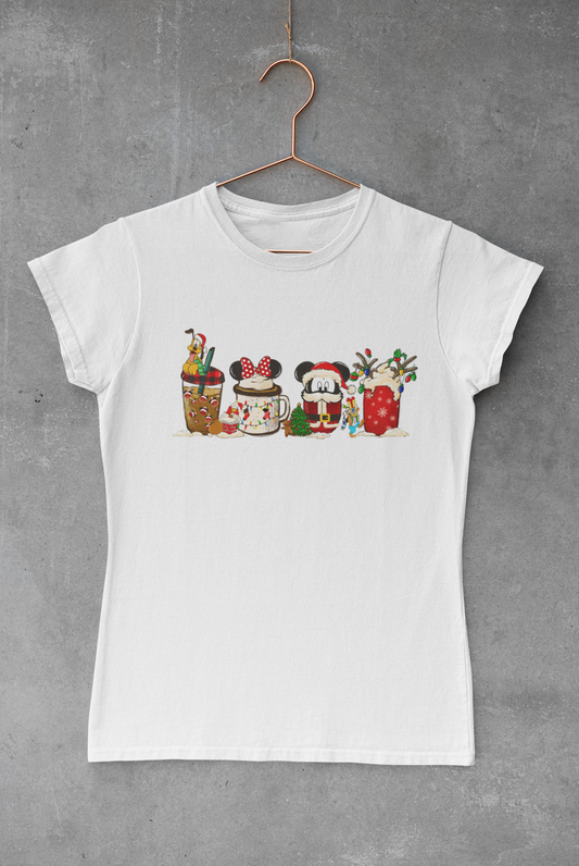 Christmas Coffee Mickey Characters Transfer
