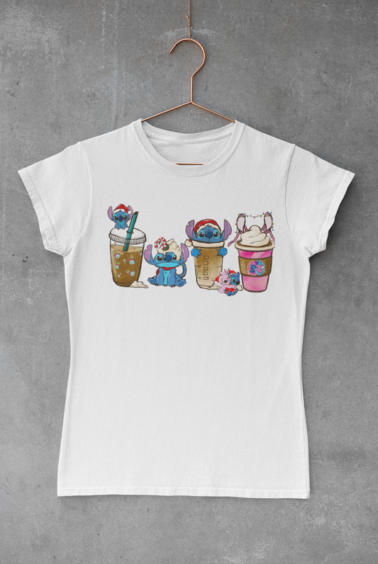 Christmas Coffee Lilo & Stitch Transfer