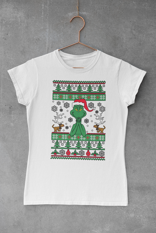 Grinch Ugly Sweater Transfer