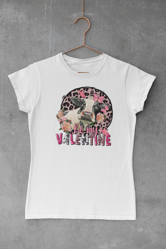 Be My Valentine Cow Transfer