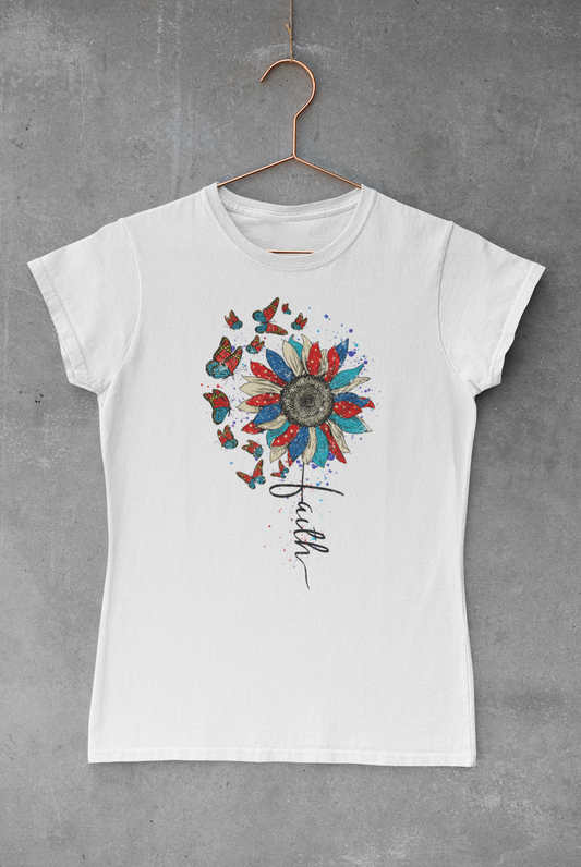 Vintage USA Sunflower Transfer