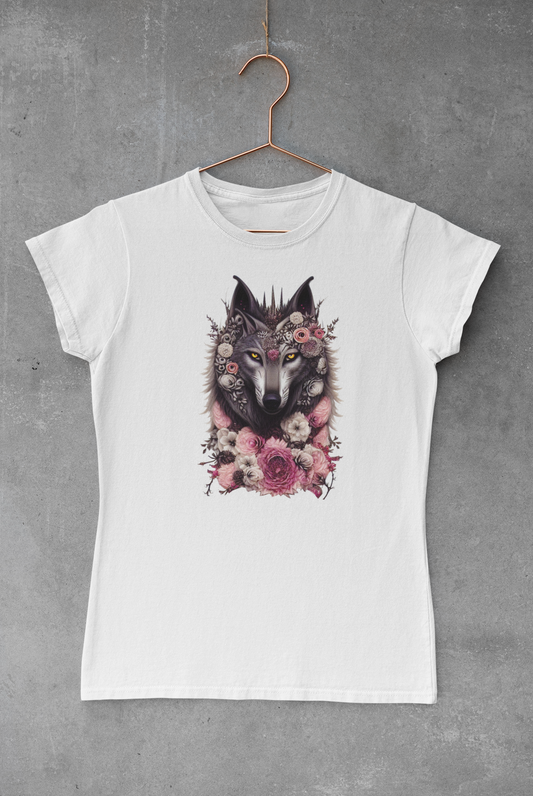 Floral Wolf Transfer