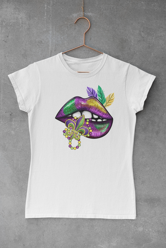 Mardi Gras Lips Transfer