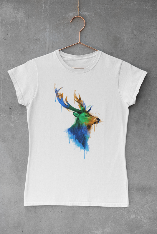 Deer Watercolor Transfer