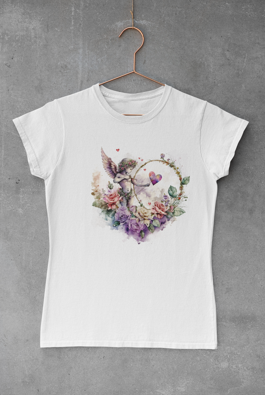 Purple Cupid Watercolor  Transfer