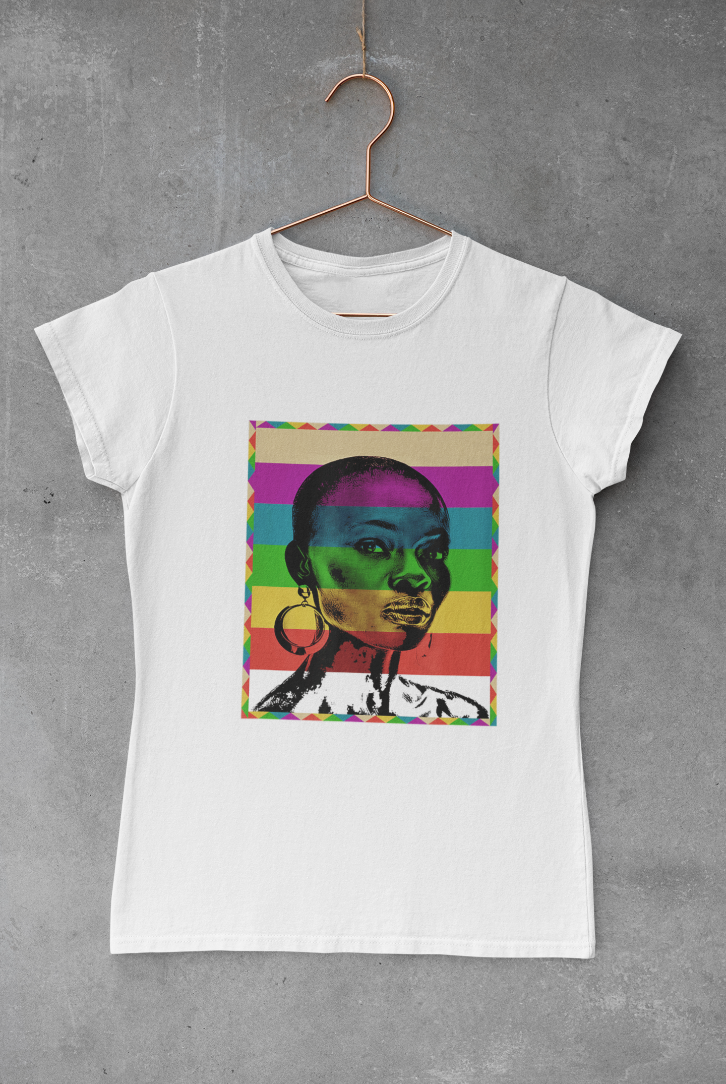 Black Queen Rainbow Stripes Transfer