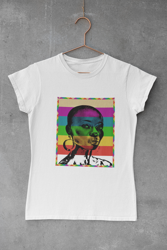 Black Queen Rainbow Stripes Transfer
