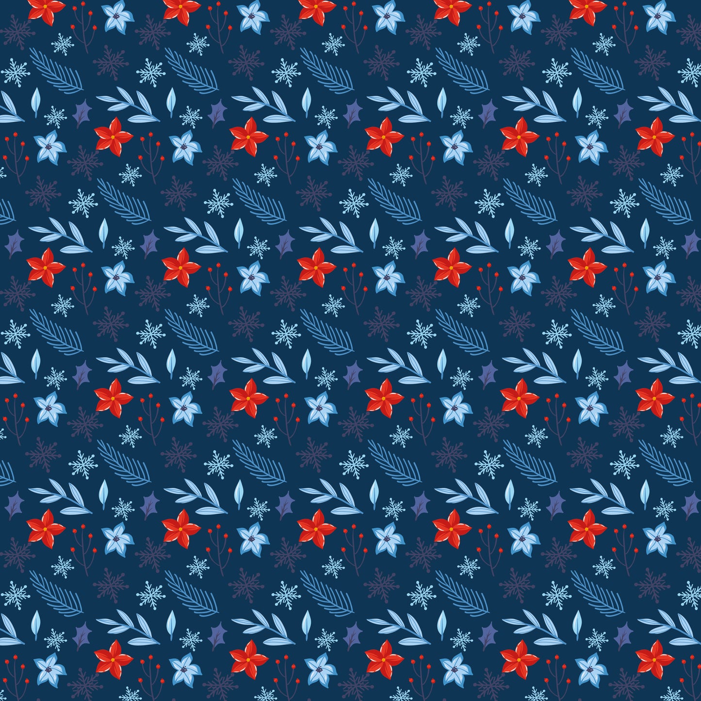 Snowflakes & Flowers 12x12 Patterned Vinyl Sheet