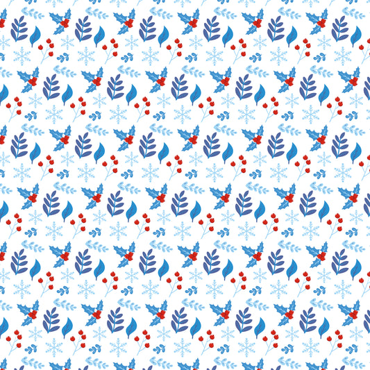 Snowflakes & Flowers V.2 12x12 Patterned Vinyl Sheet