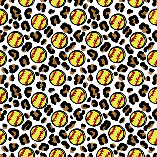Softball Leopard Print 12x12 Patterned Vinyl Sheet