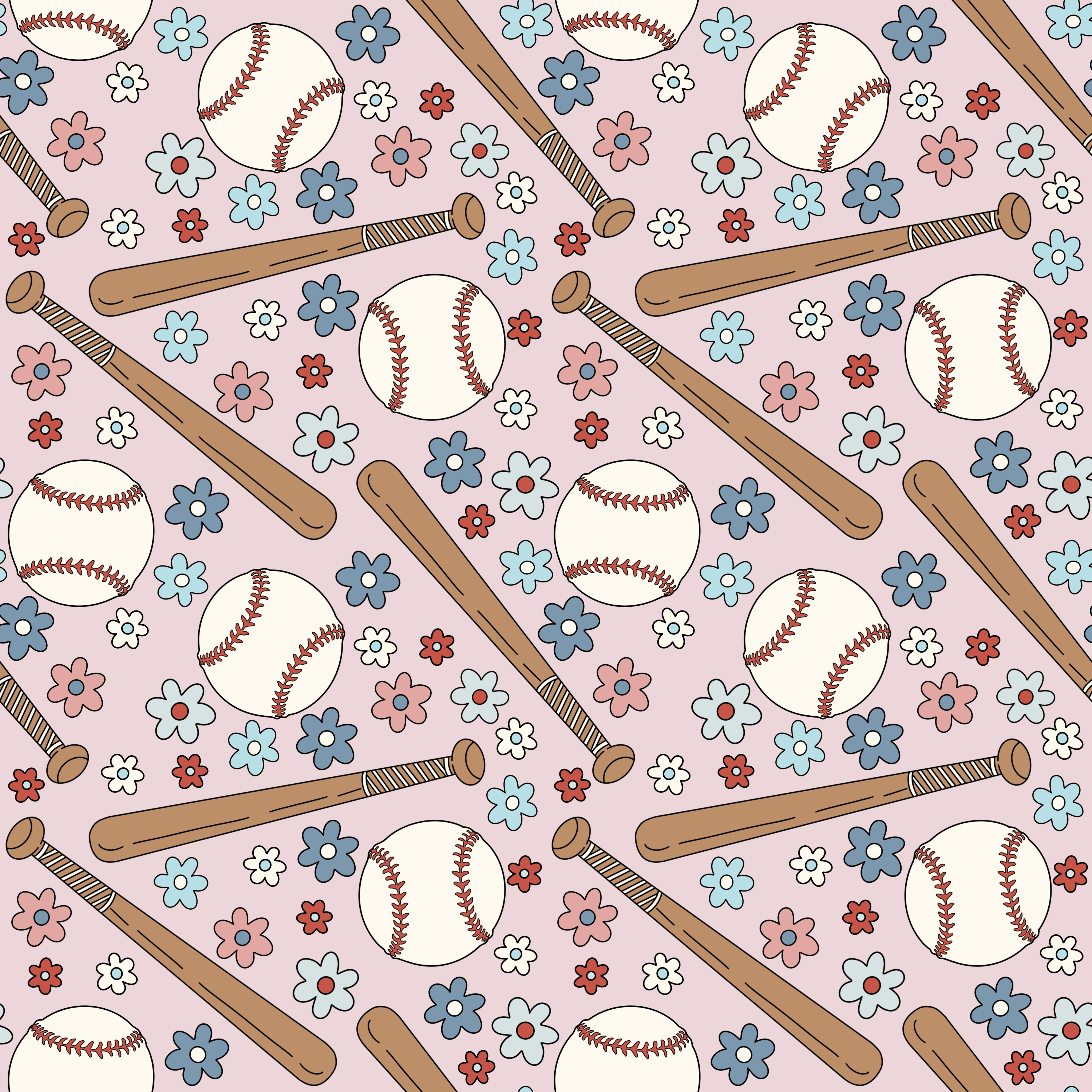 Spring Baseball 12x12 Patterned Vinyl Sheet – iCraftVinyl