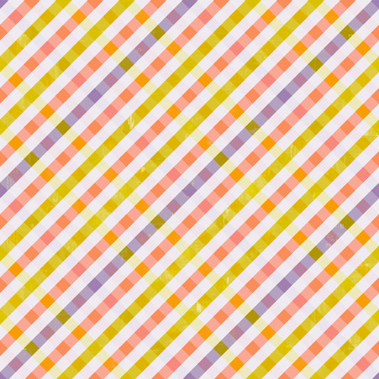 Summer Day Plaid 12x12 Patterned Vinyl Sheet
