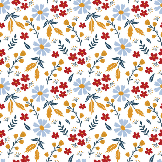 Summer Flowers 12x12 Patterned Vinyl Sheet