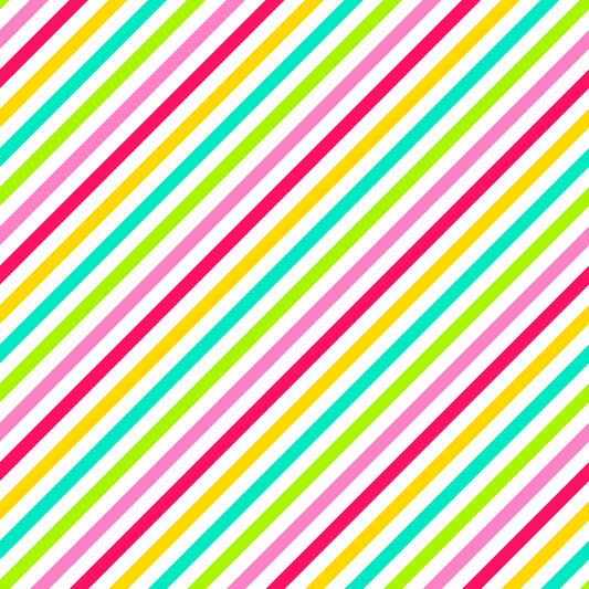 Summer Diagonal Stripes 12x12 Patterned Vinyl Sheet