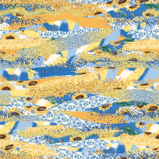 Sunflower Brush Strokes 12x12 Patterned Vinyl Sheet