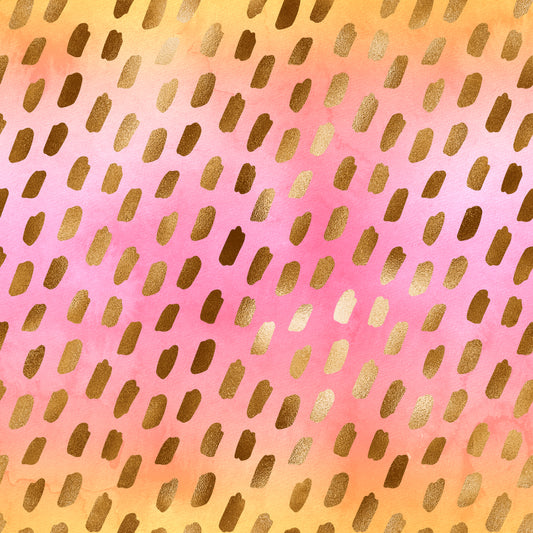 Sunset Ombre Gold Spots 12x12 Patterned Vinyl Sheet