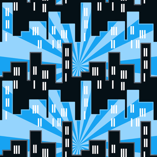 Superhero City 12x12 Patterned Vinyl Sheet