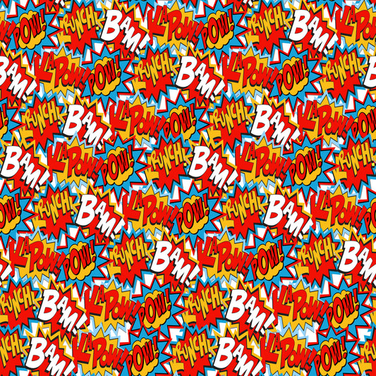Superhero Words 12x12 Patterned Vinyl Sheet
