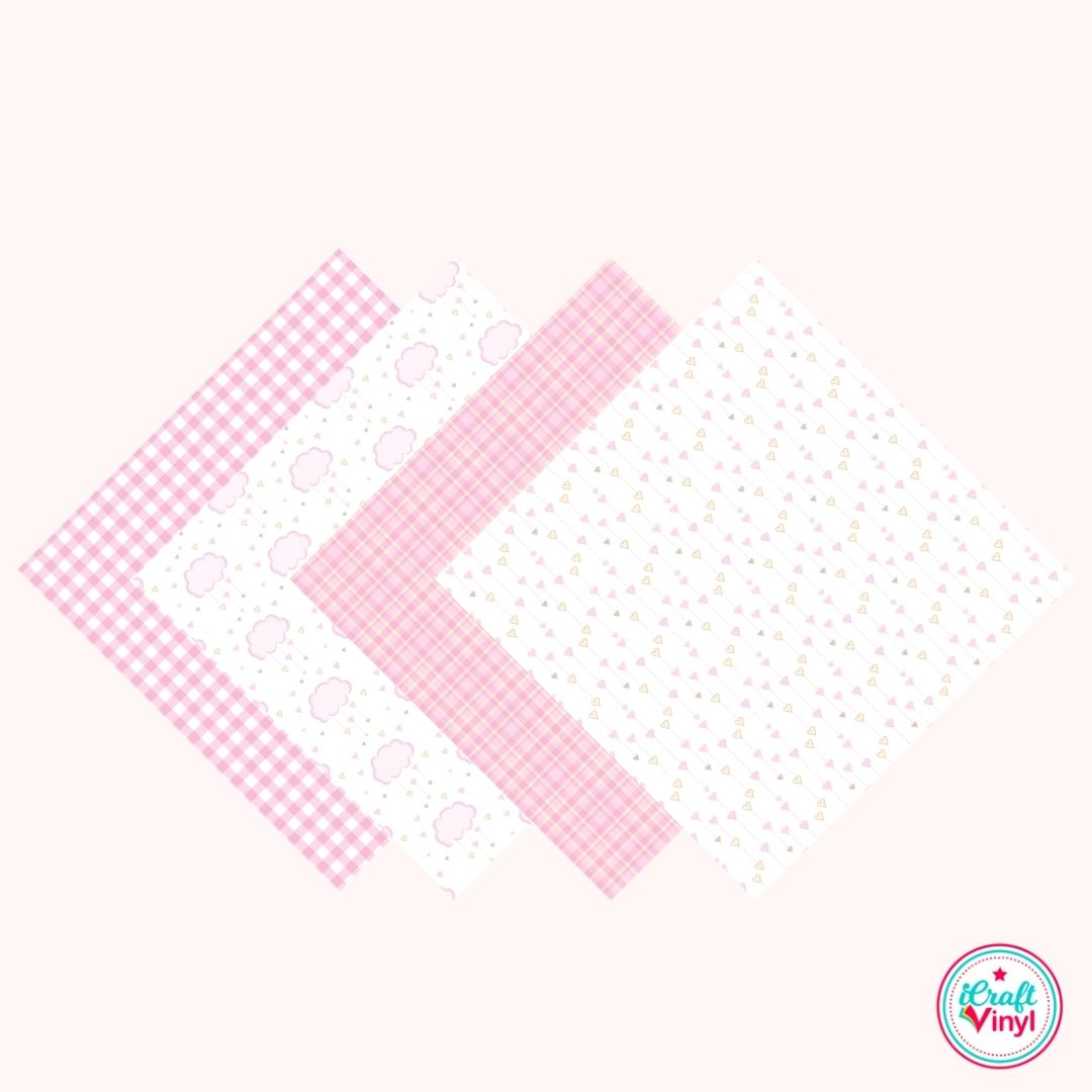 Sweet Baby Pink Patterned Vinyl Pack