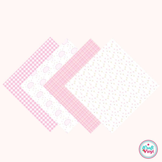 Sweet Baby Pink Patterned Vinyl Pack