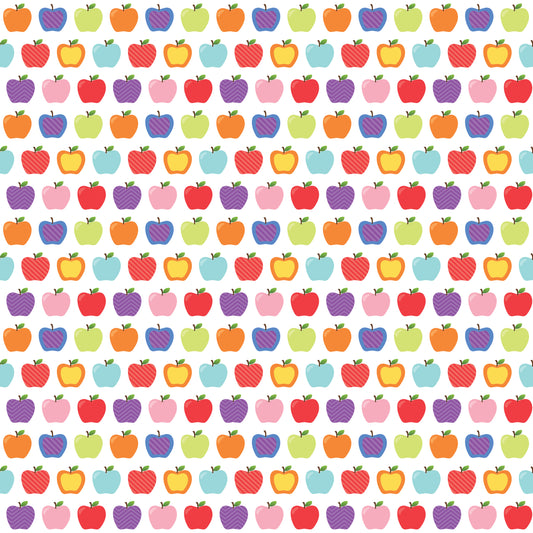 Teacher's Apples 12x12 Patterned Vinyl Sheet