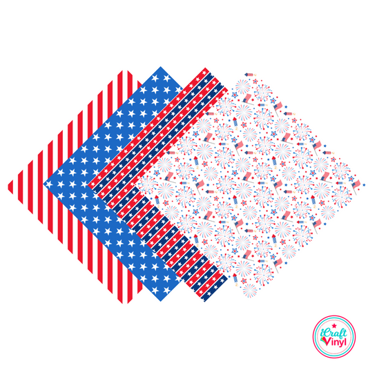 USA Patterned HTV Pack
