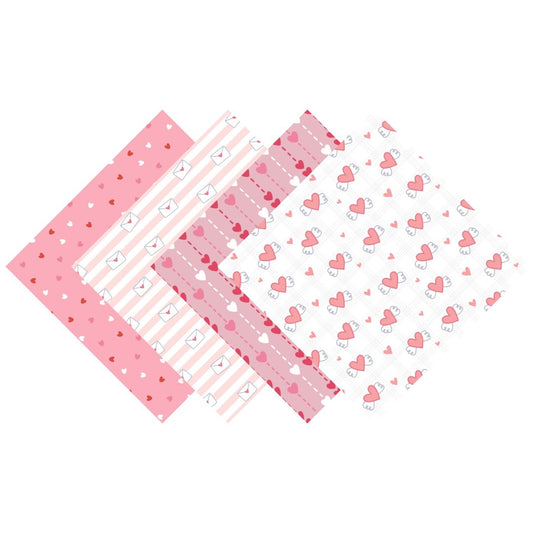 Hearts & Love Letters Patterned Vinyl Pack