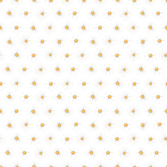 White Daisies 12x12 Patterned Vinyl Sheet