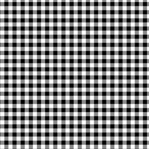 12x12 Black & White Plaid Patterned Vinyl Sheet