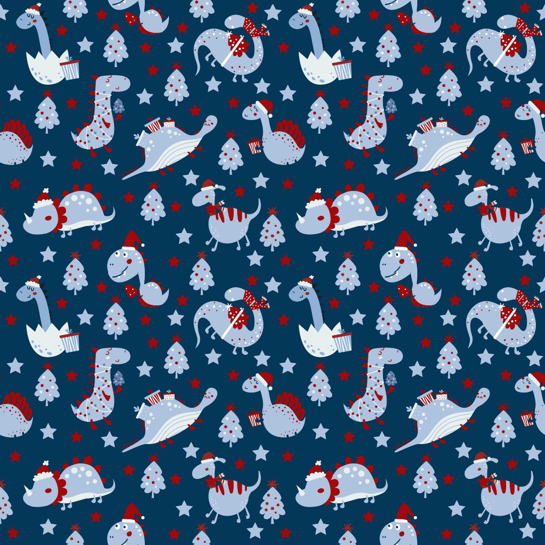 Winter Dinos 12x12 Patterned Vinyl Sheet