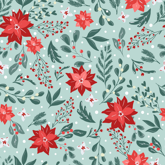 Wintergreen Floral 12x12 Patterned Vinyl Sheet