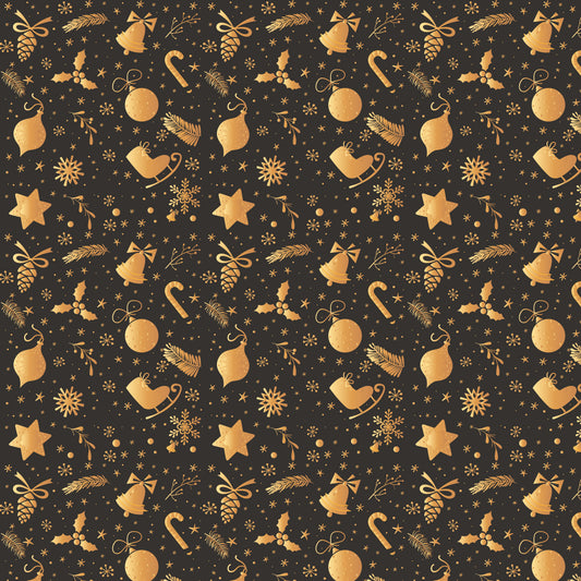 Winter Holiday Gold 12x12 Patterned Vinyl Sheet